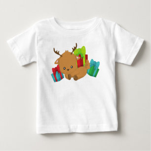 Camiseta Para Bebê Reindeer De Natal, Reindeer Bonita, Presentes, Pre