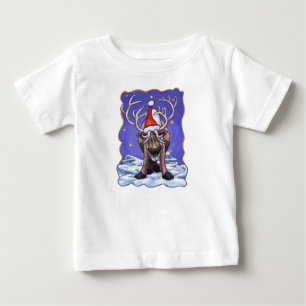 Camiseta Para Bebê Reindeer Holiday