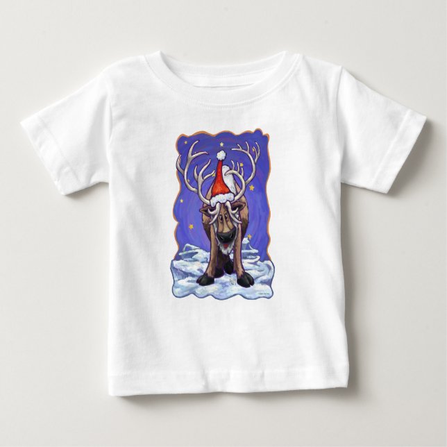 Camiseta Para Bebê Reindeer Holiday (Frente)