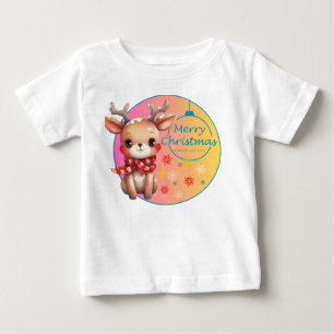 Camiseta Para Bebê Reindeer Joy: O Teto de Natal Perfeito