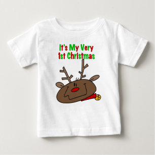 Camiseta Para Bebê Reindeer Muito 1rua De Natal