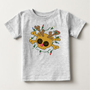 Camiseta Para Bebê Reindeer Skull