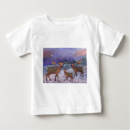 Camiseta Para Bebê Reindeer Snowfall Toddler Hoodie