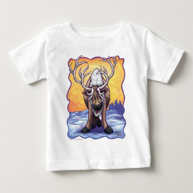 Camiseta Para Bebê Reindeer T-Shirts (Frente)