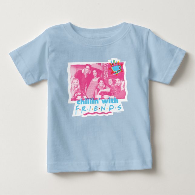 Camiseta Para Bebê Relaxando com os FRIENDS™ (Frente)