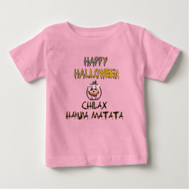 Camiseta Para Bebê Relaxe a Coleção Feliz de Halloween
