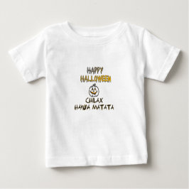 Camiseta Para Bebê Relaxe a Coleção Feliz de Halloween