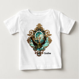 Camiseta Para Bebê Relógio marítimo fantástico em estilo steampunk