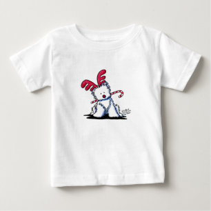 Camiseta Para Bebê Rena do cão de KiniArt Westie