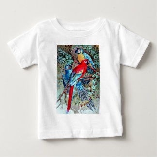 Camiseta Para Bebê Repete mecanicamente a pintura colorida dos