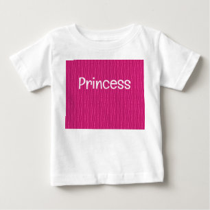 Camiseta Para Bebê Repetição Geométrica Rosa Profundo