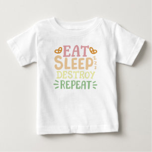 Camiseta Para Bebê Reproduza a destruição do repouso
