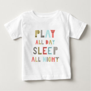 Camiseta Para Bebê Reproduzir o Dia Inteiro