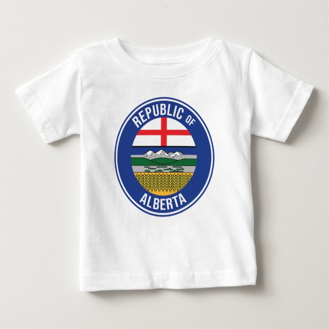 Camiseta Para Bebê República de Alberta WEXIT (Frente)