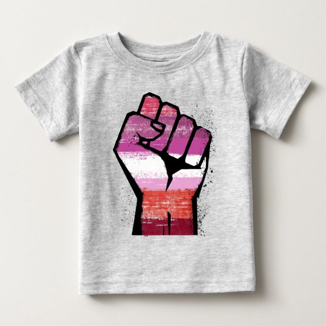 Camiseta Para Bebê Resistência Lésbica (Frente)