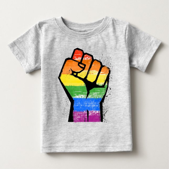 Camiseta Para Bebê Resistência LGBT (Frente)