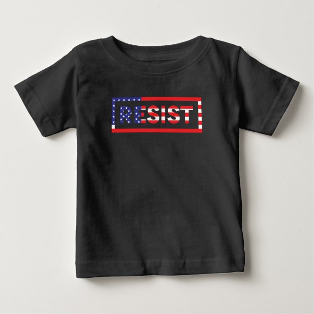 Camiseta Para Bebê RESISTENTE| Bandeira dos Estados Unidos (Frente)