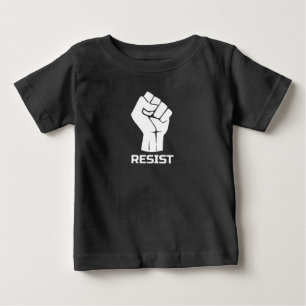 Camiseta Para Bebê Resistir com punho - em branco