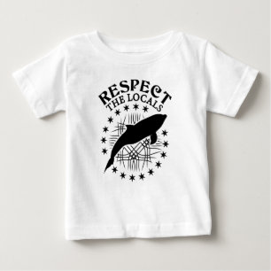 Camiseta Para Bebê Respeite A Citação Local - Golfinho Lover