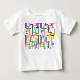 Camiseta Para Bebê Retângulos de Sobreposição