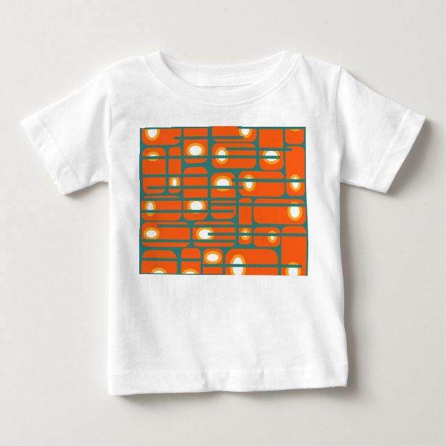 Camiseta Para Bebê Retângulos e Círculos (Frente)
