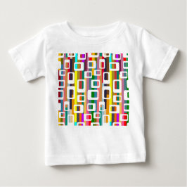Camiseta Para Bebê Retângulos e faixas