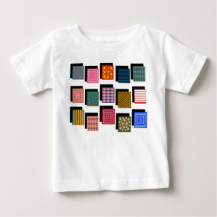 Camiseta Para Bebê Retângulos e Sombras