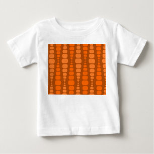 Camiseta Para Bebê Retângulos Laranja Arredondados
