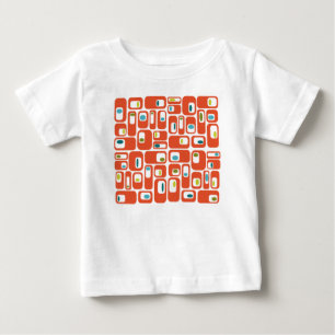 Camiseta Para Bebê Retângulos Modernos do século médio
