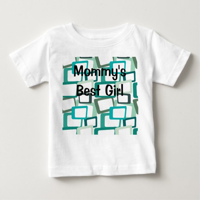 Camiseta Para Bebê Retângulos Modernos do Século médio (Frente)