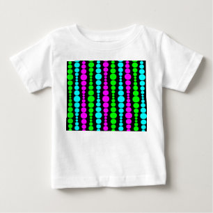 Camiseta Para Bebê Retângulos Modernos Neon