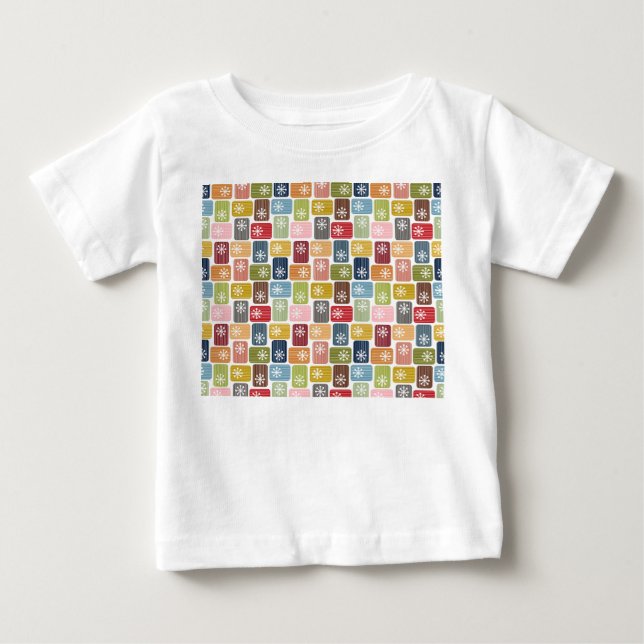 Camiseta Para Bebê Retângulos Striped (Frente)