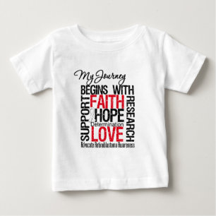 Camiseta Para Bebê Retinoblastoma que minha viagem começa com a fé