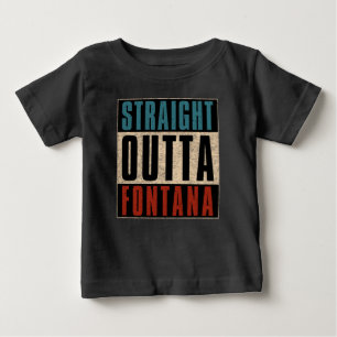 Camiseta Para Bebê Reto de Fontana Califórnia CA
