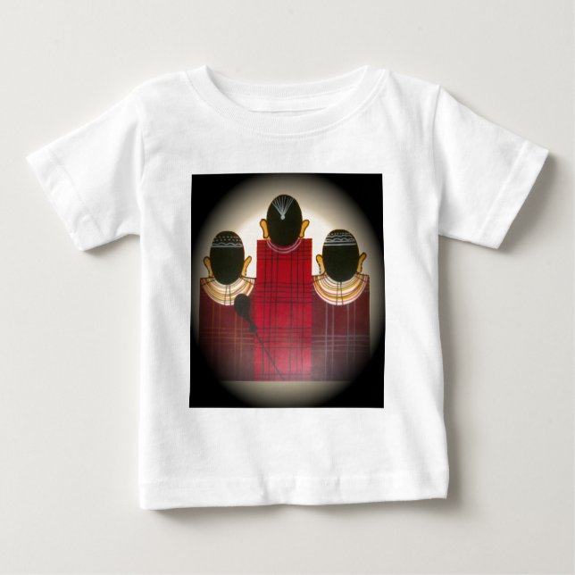 Camiseta Para Bebê Retrato da família Maasai verificado (Frente)