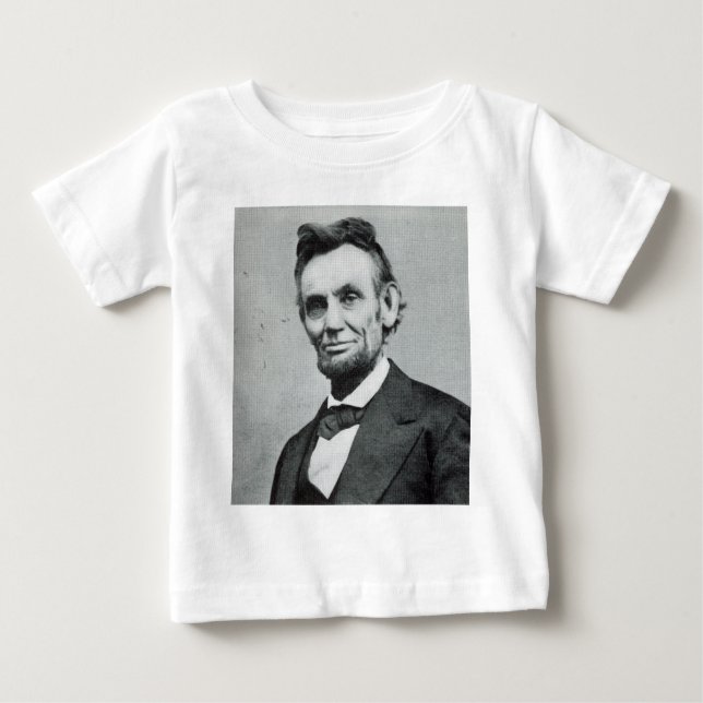 Camiseta Para Bebê Retrato de Abe Lincoln 1 (Frente)