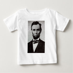 Camiseta Para Bebê Retrato de Abe Lincoln 2