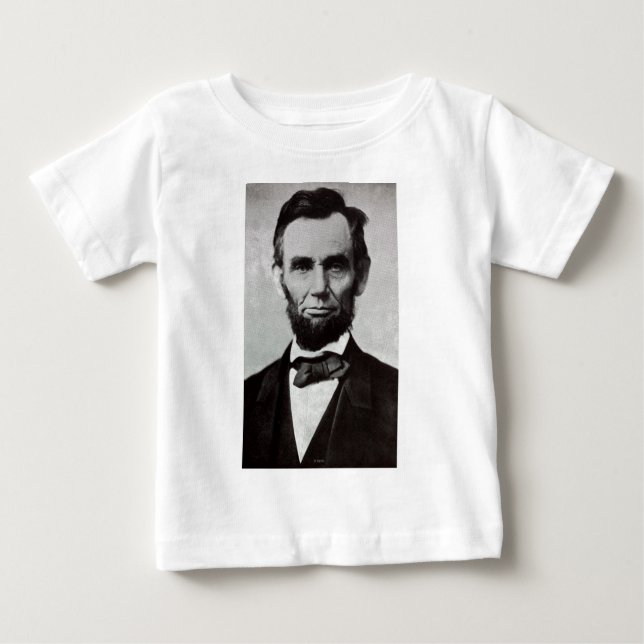 Camiseta Para Bebê Retrato de Abe Lincoln 2 (Frente)