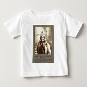 Camiseta Para Bebê Retrato indiano de Geronimo do líder de Chiricahu