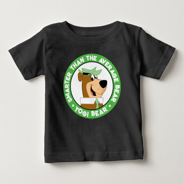 Camiseta Para Bebê Retrato sorridente do Urso Yogi (Frente)