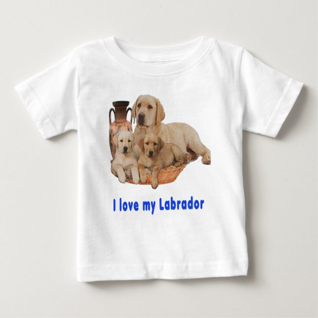 Camiseta Para Bebê Retriever Labrador (Frente)