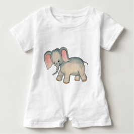 Camiseta Para Bebê Retro Baby Elephant Baby Romper