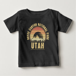 Camiseta Para Bebê Retro Bryce Canyon National Park Utah