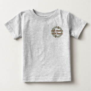 Camiseta Para Bebê Retro Cogumelo Floral Mamãe SVG Estético