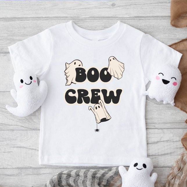Camiseta Para Bebê Retro Ghosts Boo Crew Halloween (Criador carregado)