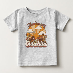 Camiseta Para Bebê Retro Groovy Você é meu Sol