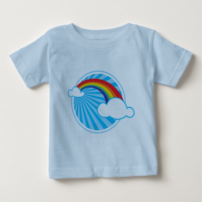 CAMISETA PARA BEBÊ RETRO RAINBOW (Frente)