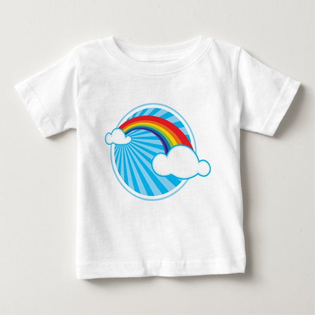 CAMISETA PARA BEBÊ RETRO RAINBOW (Frente)