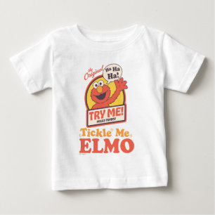 Camiseta Para Bebê Retro Tickle Me Elmo Aceno Gráfico