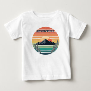 Camiseta Para Bebê Retro Vintage Ao Ar Livre